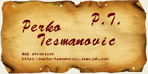 Perko Tešmanović vizit kartica